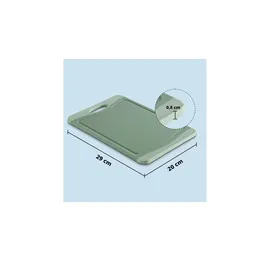 KHG Schneidebrett-Set Kunststoff 2 29,2 x 20,3 cm Blau/Grün
