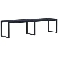 Furnicato Gartenbank 180 cm PS-Platte Schwarz