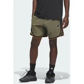 adidas Crazy Lite Basketballshorts Herren KD6400 - olive strata/lucid orange M/5"