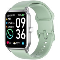 Smartwatch (Anrufe tätigen und empfangen), 1.8" Smartwatch Damen mit Alexa integriertem Herzfrequenzmesser/Schlaf/SpO2, Smartwatch mit Nachrichtenbenachrichtigungen, IP68 wasserdicht, 100+ Sportmodi