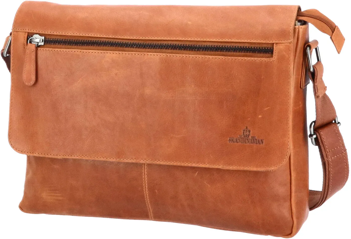 The Skandinavian Brand Leder Umhängetasche - Cognac
