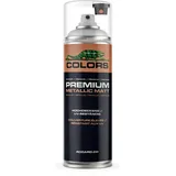 COLORS Sprühlack - 400ml Spraydose - Sprühfarbe für alle Oberflächen, Innen und Aussenbereich, Tolle Deckkraft | Metallic Silber Matt