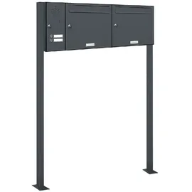 AL Briefkastensysteme Premium Standbriefkasten Anthrazitgrau
