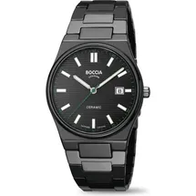 Boccia Titanium Boccia Herrenuhr Keramik/Titan mit Saphirglas Schwarz