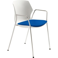 Mayer Sitzmöbel Stapelstuhl Stapelstuhl myPRIMO (Packung), stapelbar blau|weiß