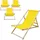 ECD Germany Liegestuhl 4er Set Gelb