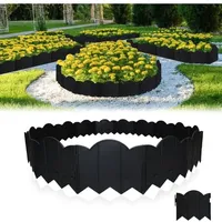 Coocheer - Rasenkante Kunststoff, 30 Stück Flexible Beetumrandung Stabile Beeteinfassung aus Plastik für Garten Beetabtrennung, Baumumrandung,