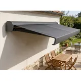 Halbkassettenmarkise KONIFERA "Madrid Pro", anthrazit, B:250cm, Polyester, Markisen, Premium Markise, Motorisierung & verschiedene Größen erhältlich