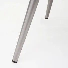 Mendler Einzelst�ck | 2er-Set Esszimmerstuhl HWC-G54, Küchenstuhl Stuhl, Textil/Kunstleder Edelstahl gebürstet grau