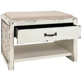 Haku-Möbel Schuhbank 72 x 42 x 38 cm vintage braun