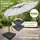 tillvex Ampelschirm Ø 350 cm Grau