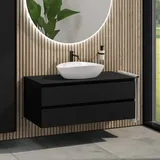 rivea Dia Unterschrank B: 120 mit 2 Auszügen, Waschtisch B: 60 cm weiß, BR0536WH+BR0034BM+BN0404BM,
