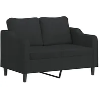 vidaXL 2-Sitzer-Sofa Schwarz 120 cm Stoff