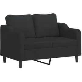 vidaXL 2-Sitzer-Sofa Schwarz 120 cm Stoff