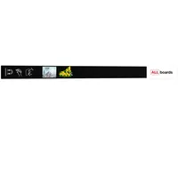 ALLboards Rahmenloses SLIMboard – Kreideoberfläche – 100×6 cm
