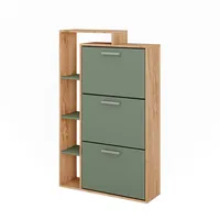 Vicco Schuhkipper Orlando, Goldkraft Eiche/Grün, 80 x 128.3 cm