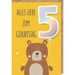 Geburtstagskarte Kinder Zahl 5 BRAUN+COMPANY 5030-24078 Bild