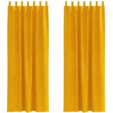vidaXL Verdunkelungsvorhänge 2 pcs Senfgelb 140 x 225 cm