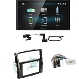 Kenwood DMX-125DAB USB Bluetooth DAB+ Einbauset für Mitsubishi Pajero ab 2015