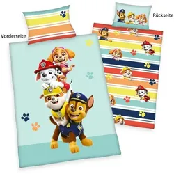 Paw Patrol 2432404063 - Bettwäsche (Made in Green), 40x60 cm + 100x135 cm, 100% Baumwolle