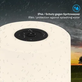 Brilo Akku-Tischleuchte Smal Schwarz 2W