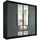 A&J MöbelLand Drehtürenschrank VIVO 200 x 215 x 59,5 cm Schwarz