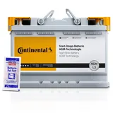 CONTINENTAL Starterbatterie 2800012006280 Autobatterie AGM-Batterie L3 70Ah 720A + 1x 10g LIQUI MOLY Batterie-Pol-Fett