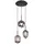 meineWunschleuchte Rauchglas 3-flg. Ø 46 cm rund schwarz