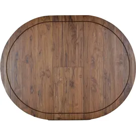 MiaMöbel Esstisch Colombo natur 120cm rund - ausziehbar Massivholz Teak