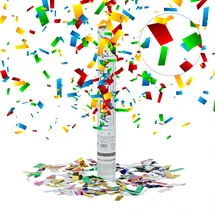 Relaxdays 10020854 Party-Popper 40 cm, 6-8m Effekthöhe, Konfetti-Shooter, Konfetti-Kanone, Bunt