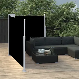 vidaXL Ausziehbare Seitenmarkise 120 x 600 cm Schwarz