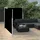 vidaXL Ausziehbare Seitenmarkise 120 x 600 cm Schwarz