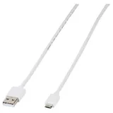 Vivanco Stecker USB A auf Micro-USB B 1 m (Weiß)