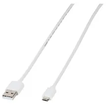 Vivanco Stecker USB A auf Micro-USB B 1 m (Weiß)