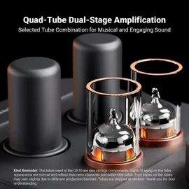 fosi-audio Fosi Audio GR70 – Röhren-Kopfhörerverstärker / Hi-Fi-Vorverstärker – RCA-Eingang – Schwarz
