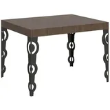 Ausziehbarer Tisch 80x120/204 cm Karamay-Walnuss-Anthrazit-Gestell