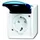 ABB Schuko-Steckdose IP44 Lichtgrau 2 St.