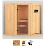 KARIBU Sauna »Tomke«, (Set), 3,6-kW-Plug & Play Ofen mit externer Steuerung