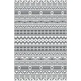 Outsunny Outdoor-Teppich 274 x 182 cm Dunkelgrau/Weiß