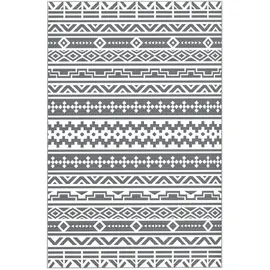 Outsunny Outdoor-Teppich 274 x 182 cm Dunkelgrau/Weiß