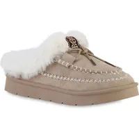 VAN HILL Damen Pantoffeln in Khaki