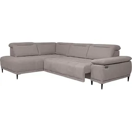 werk2 Ecksofa WERK2 "Focus-L, elektrisch erweiterbare Sitztiefe um ca. 30 cm, L-Form", beige, B:204cm H:82cm T:278cm, 92% Polyester, 8% Nylon, Sofas, Ecksofa, Komfort nach Maß: Ausziehbare Sitztiefe, verstellbare Kopfteile & Füße