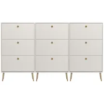 VCM Softline 246 x 26 x 0 cm 9 Klaptüren weiß / weiß