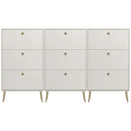 VCM Softline 246 x 26 x 0 cm 9 Klaptüren weiß / weiß