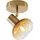 QAZQA Teddy 1 Rund Gold mit Bernsteinglas