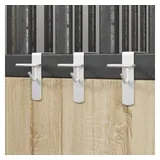 vidaXL Eimerhaken 3 Stk. Tragbar Silbern Stahl