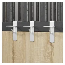 vidaXL Eimerhaken 3 Stk. Tragbar Silbern Stahl