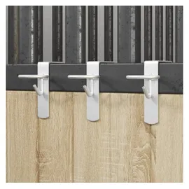 vidaXL Eimerhaken 3 Stk. Tragbar Silbern Stahl