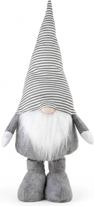 Weihnachtswichtel für Weihnachtsdekoration, 60-92 cm (verstellbare Beine zur Höhenanpassung), dekorative Wichtelfiguren, Tischdekorationen, Weihnachtsdekorationen, Weihnachtsgeschenke & Dekorationen, Grau
