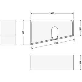 Duravit No.1 Trapezbadewanne 170 x 100 cm (700508000000000)